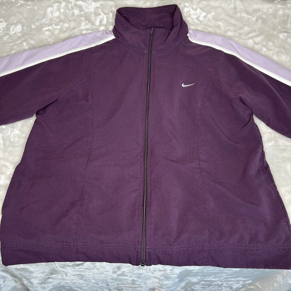 Nike Women's Purple Full Zip Long Sleeve Windbreaker Jacket Size M - Picture 2 of 10